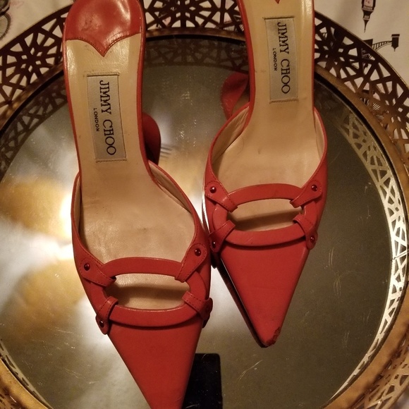 coral orange heels